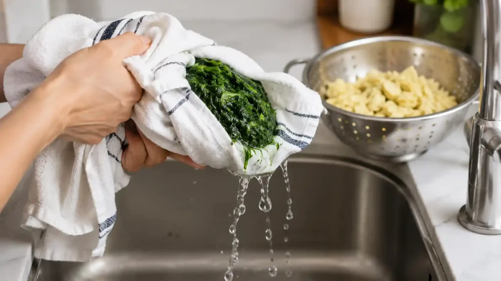 Prep the Spinach and Artichokes