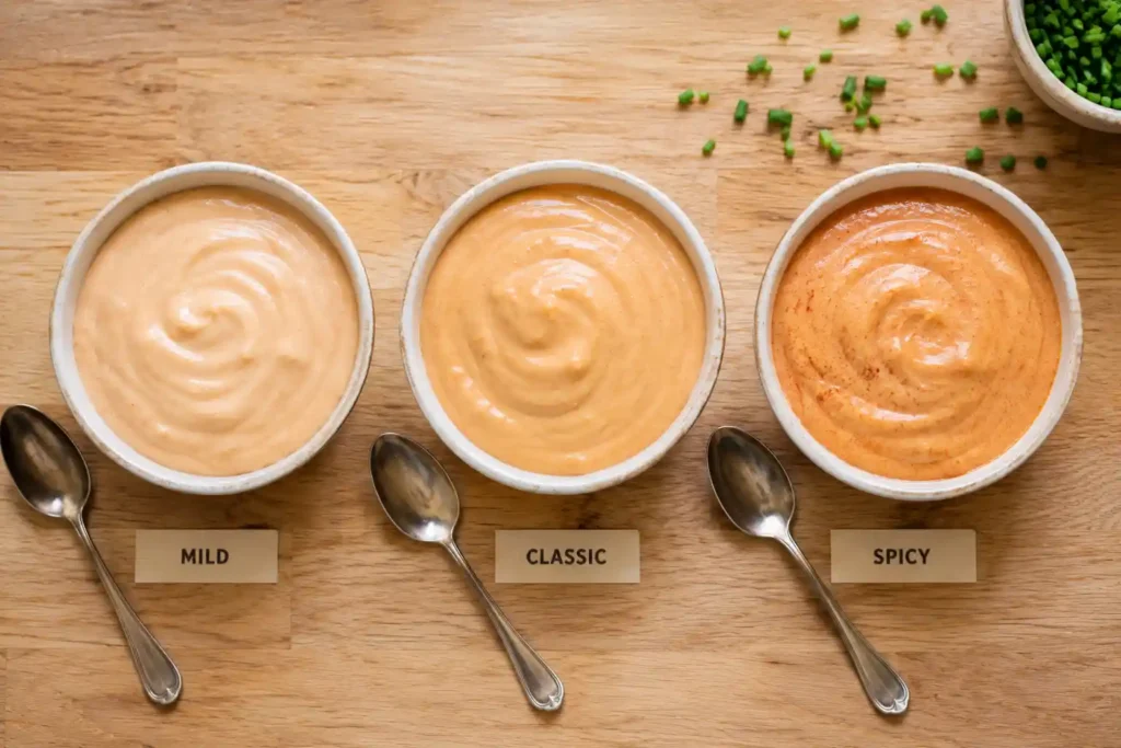 spice level and flavour variation